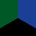 Black/blue/green
