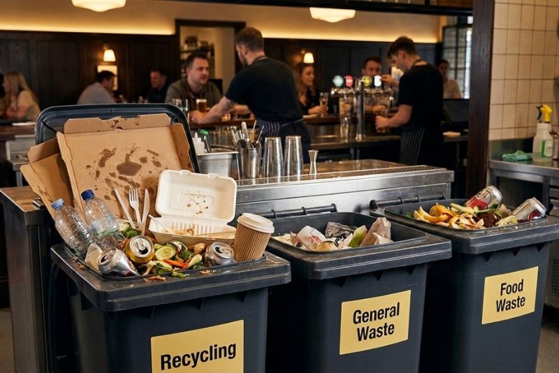 contaminated hospitality recycling